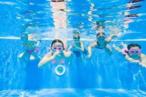 Family swimming in Stockton-on-Tees.