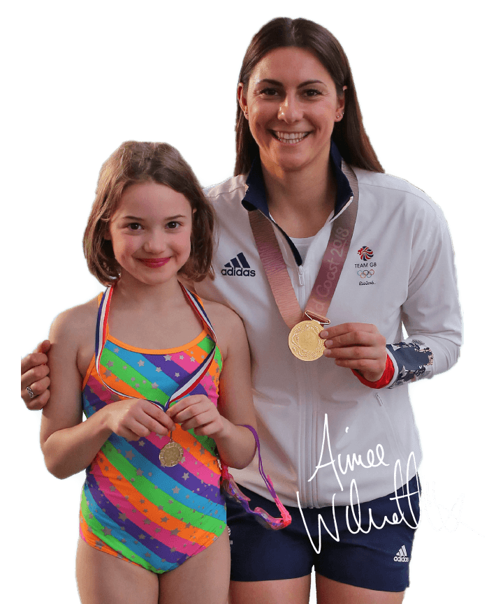 Aimee Willmott Tees Active Learn to Swim Ambassador.